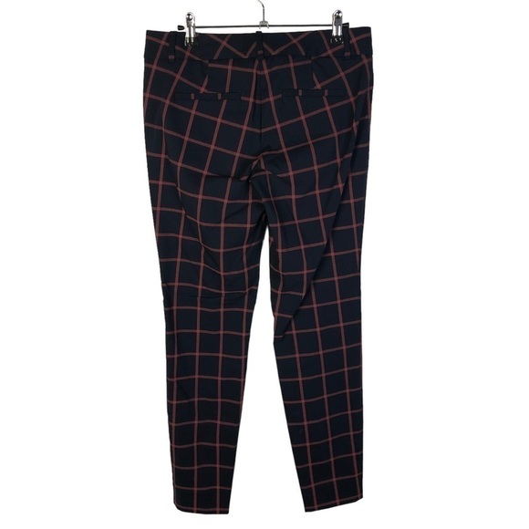 The Limited Ideal Stretch Navy Blue & Pink Square Plaid Dress Pants 4 - Picture 2 of 4